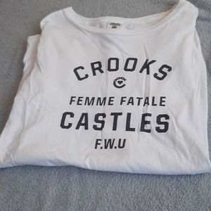 White long sleeve crooks & castles shirt